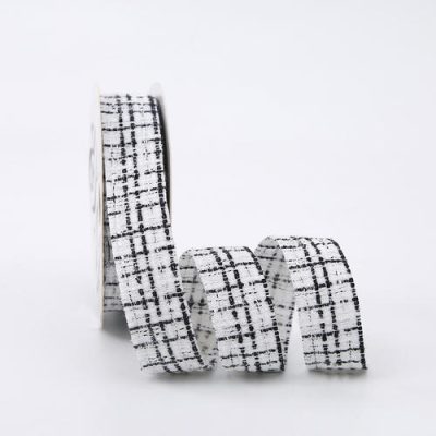 LISTON TWEED 2.5 CM DE ANCHO - Blanco