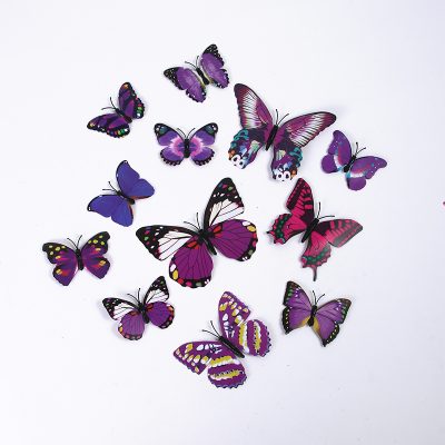 MARIPOSAS DECORATIVAS PARA BOUQUETS (12 PZS) - Violeta