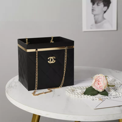 BOLSO NEGRO PARA REGALOS TIPO CHANEL