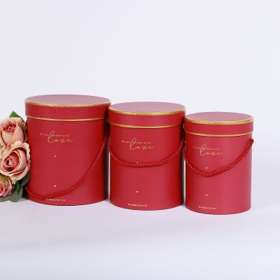 JUEGO DE 3 CAJAS CILINDRO PARA FLORES