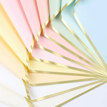 CELOFÁN COREANO GRUESO MATE ORILLA ORO