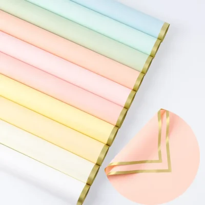 CELOFÁN COREANO GRUESO MATE ORILLA ORO MATE