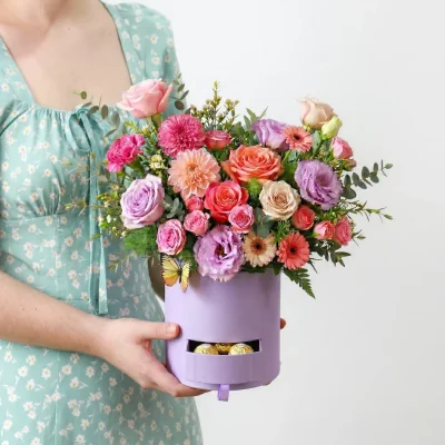 CAJA CILINDRICA CON CAJON CHOCOLATERO
