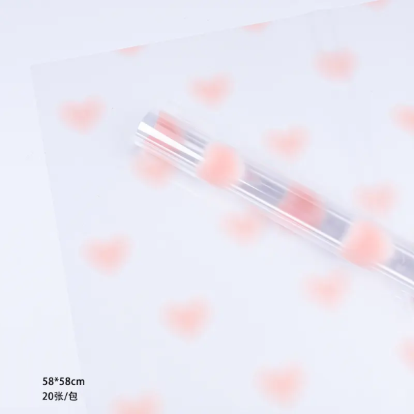 CELOFÁN TRANSPARENTE CORAZÓN
