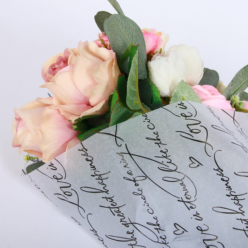 Yahenda 420 hojas de papel de regalo de flores para ramo de flores con  borde dorado, papel de regalo de estilo coreano para manualidades,  decoración