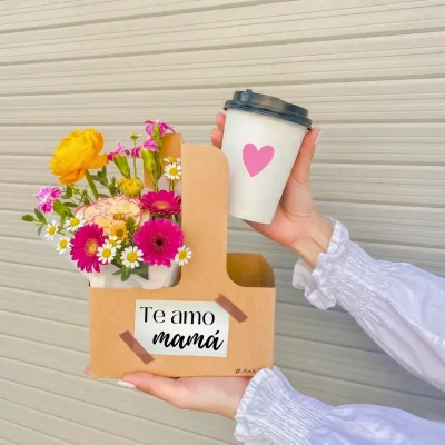 CAJITA PLEGABLE PARA CAFÉ Y FLORES