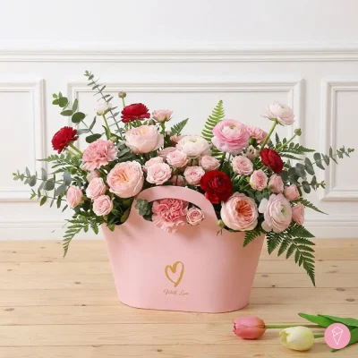 CANASTA DE CARTON PARA FLORES