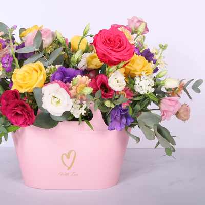 CANASTA DE CARTON PARA FLORES