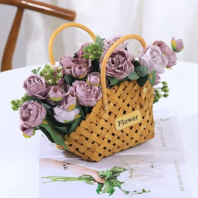 CANASTAS DE MIMBRE TIPO BOLSO