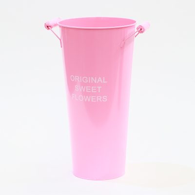 VASIJA DE LATON PARA ARREGLOS FLORALES - Rosa