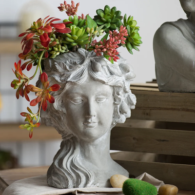 JARRON EN FORMA DE CABEZA 30 CM ALTO