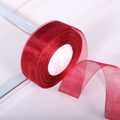 LISTON FINO DE ORGANZA 3.8 CM X 45 METROS - Vino