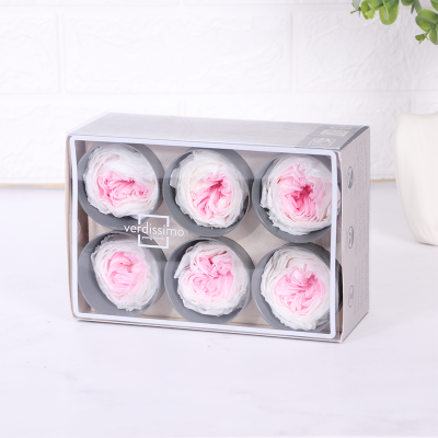 CAJA CON 6 ROSAS ETERNAS - STANDARD - BLANCO-ROSA