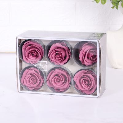 CAJA CON 6 ROSAS ETERNAS - STANDARD - Rosa Viejo