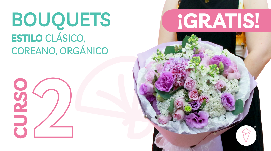 Curso: Envoltura Básica de 3 Tipos de Bouquets