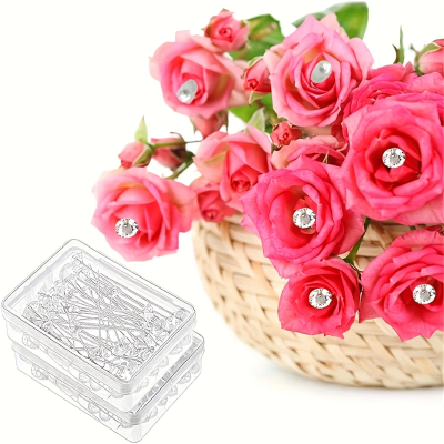 CAJA CON ALFILERES CABECITA DE DIAMANTE