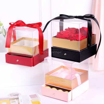 CAJA CUADRADA DE ACRÍLICO CON CAJONERA