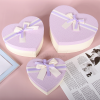 3 CAJAS CORAZON CON MOÑO.