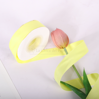 LISTÓN DE TELA ULTRA SUAVE (2.5 CM X 18 METROS) - Amarillo