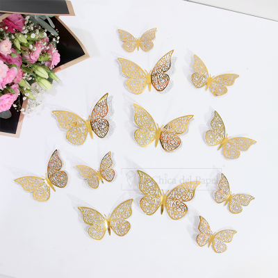 MARIPOSAS CON ALA DOBLE Y BRILLOS - Blanco