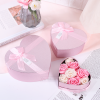 SET 3 CAJAS DE CORAZÓN CON MOÑO SATIN
