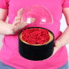 CAJA DE ACRTILICO PARA FLORES NATURALES CON FORRO TERCIOPELO