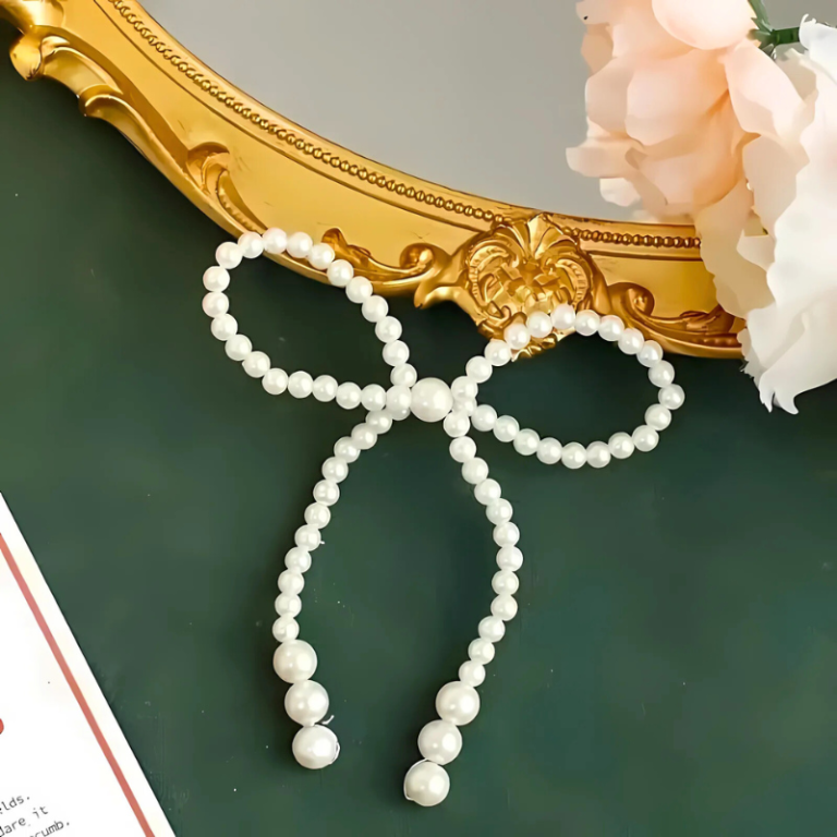 MOÑO DECORATIVO DE PERLAS PARA ARREGLOS FLORALES