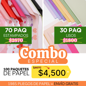 COMBO-100 PAQUETES DE PAPEL