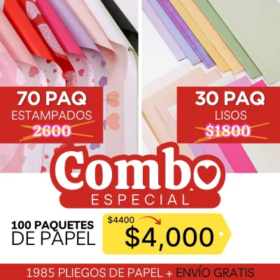 COMBO-100 PAQUETES DE PAPEL