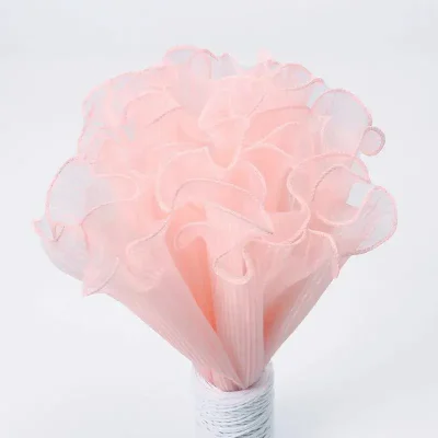 Malla olán para flores - Rosa pastel